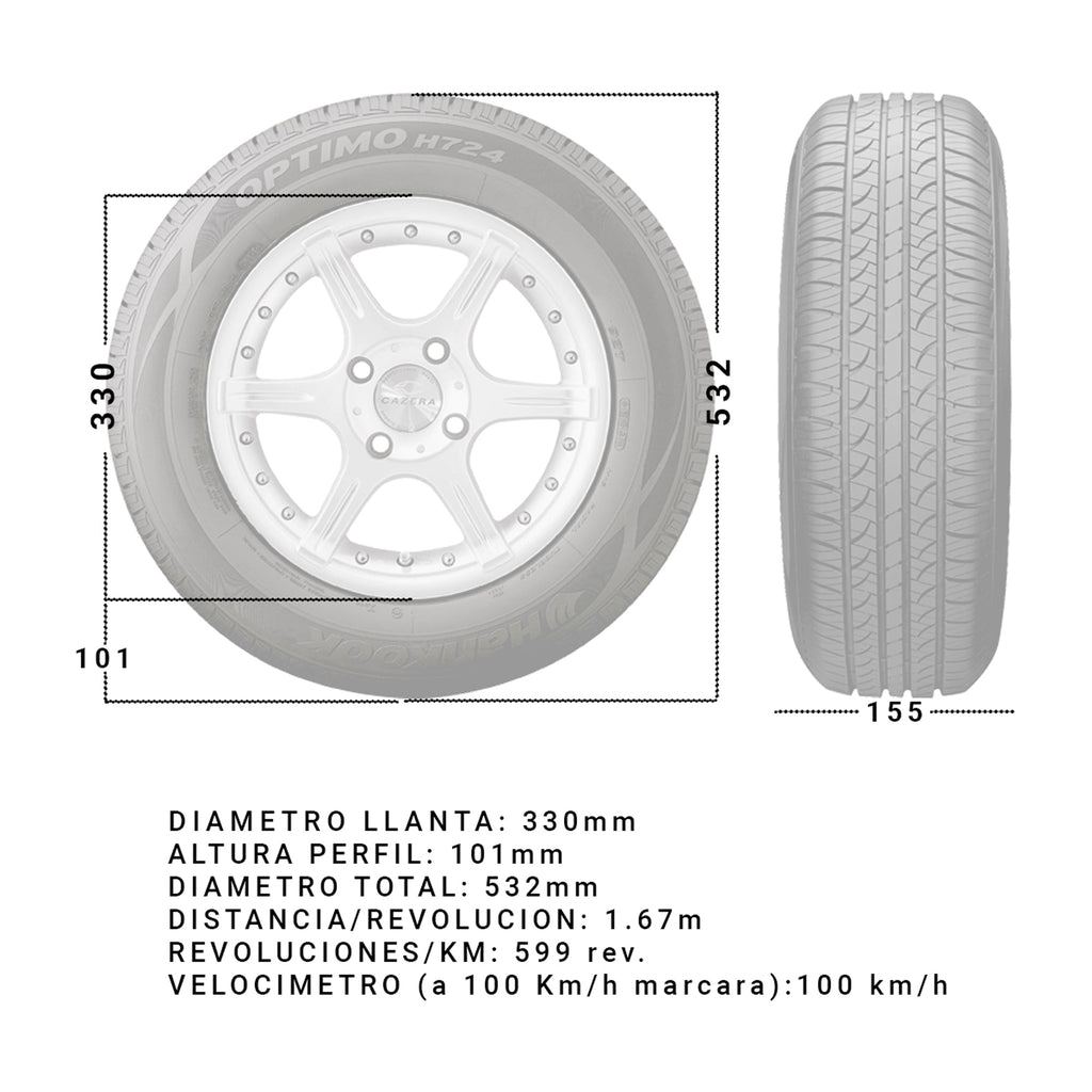 Neumático Kumho 155/65 R13 T04L Es31