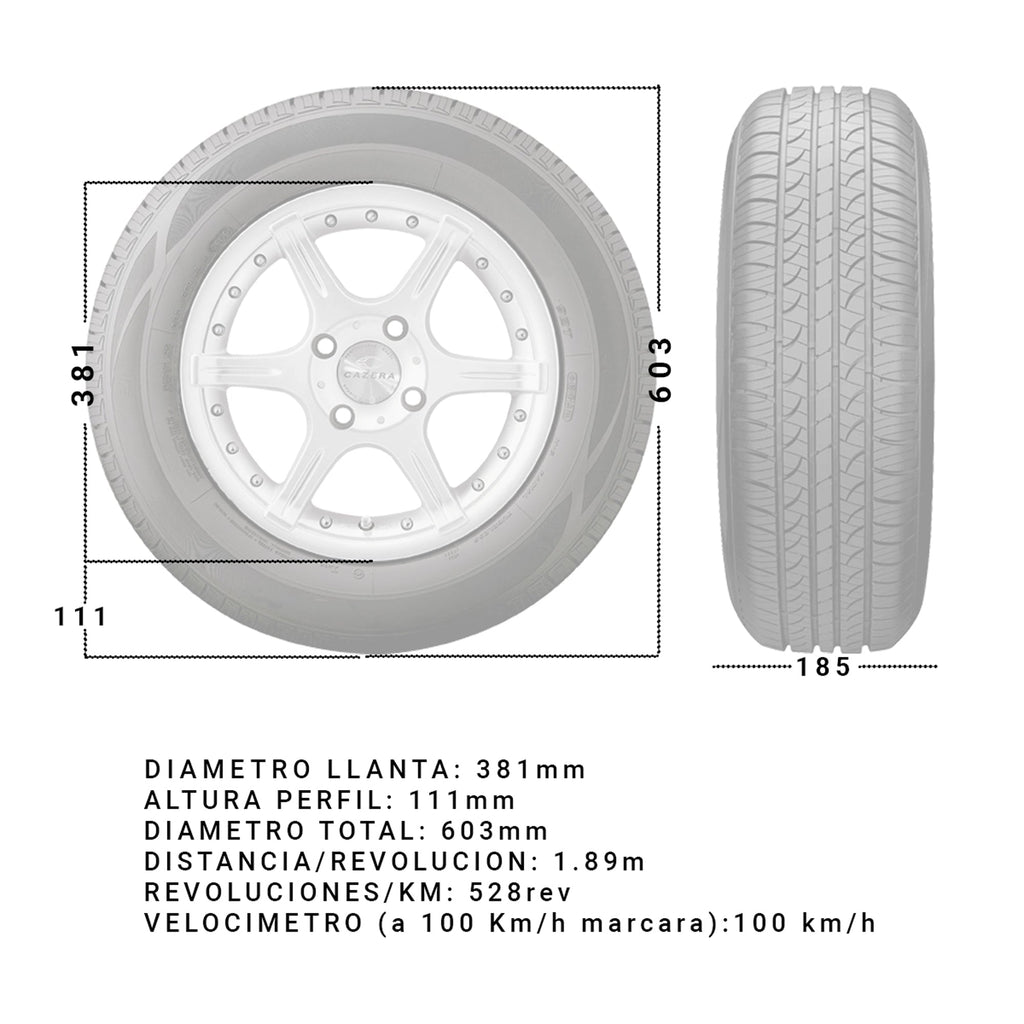 Neumático Kumho 185/60R15 Es31 84H Aro 15
