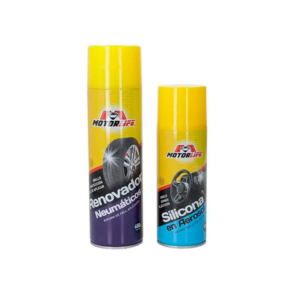 Pack Silicona 450Cc Mas Renovador 650Cc De Neumáticos Motorlife