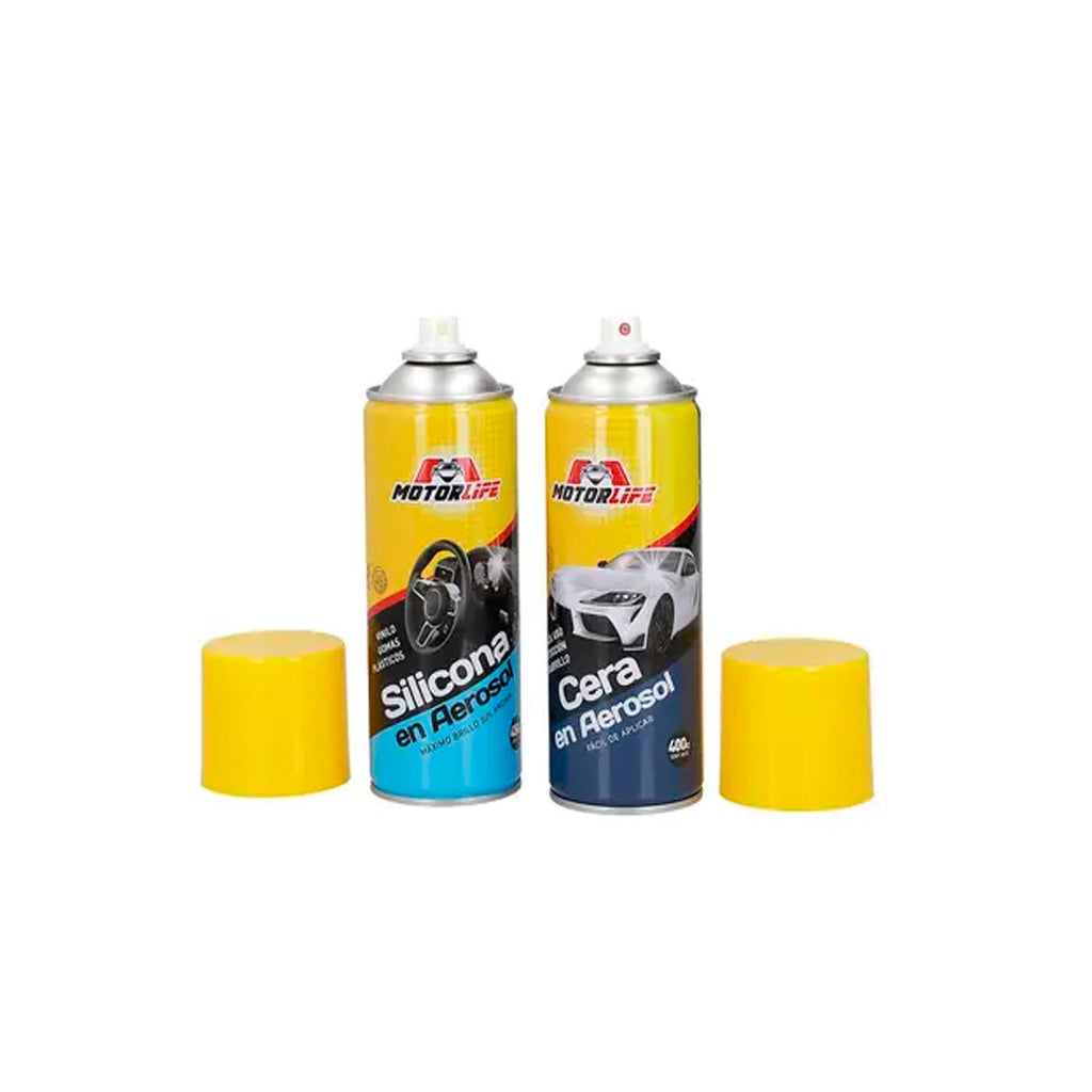 Tripack Silicona, Cera 450Cc y Renovador Neumáticos 650Cc Motorlife