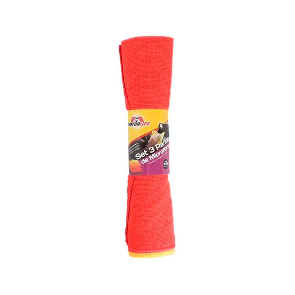 Set 3 De Paños Microfibra 70X35 Cm. Motorlife