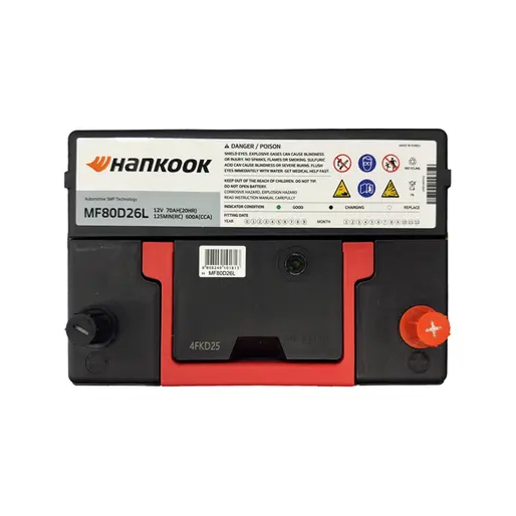 Batería De Auto HANKOOK MF80D26L 70AH 600CCA