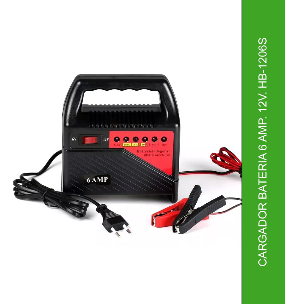 Cargador Batería 6 Amp. 12V. Hb-1206S