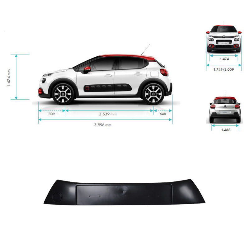 Moldura Central Parachoque Delantero Citroen C3 A51 2010/2016