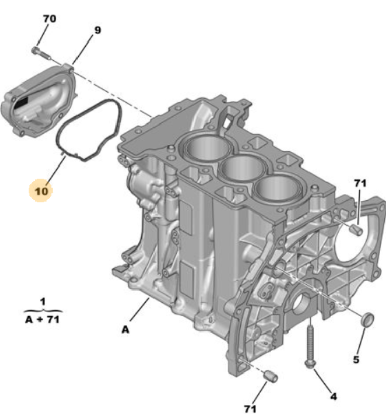 Empaquetadura Tapa Distribucion Lateral Peugeot Citroen Opel 1.2