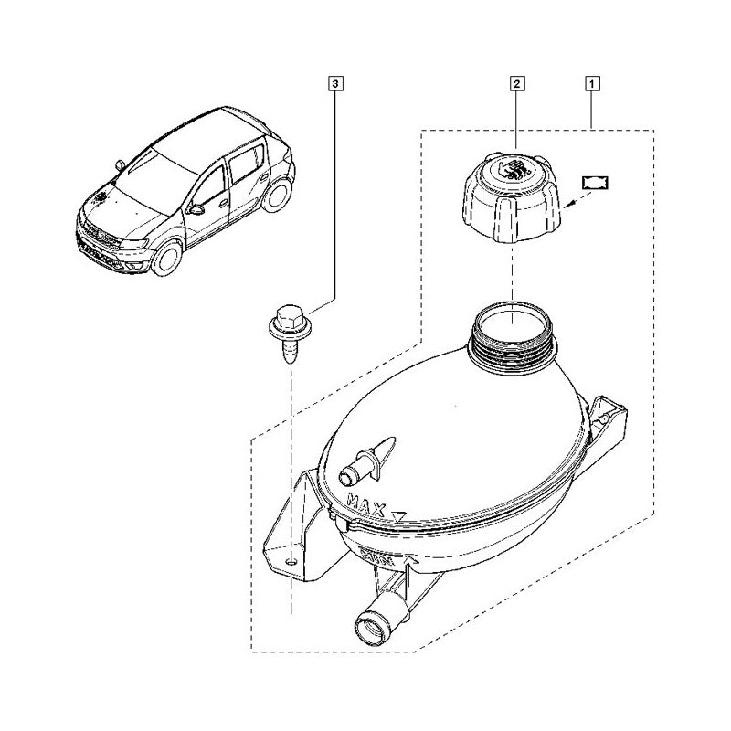 Deposito Agua Radiador Renault Clio Iv Captur New Symbol