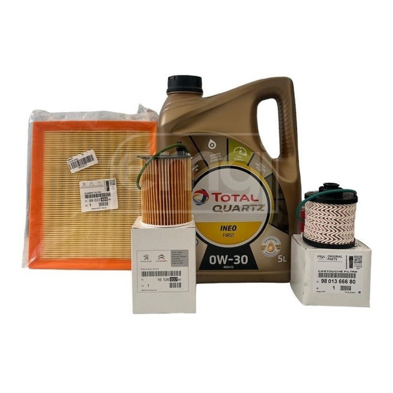 Kit Filtros Y Aceite Total Peugeot Citroen 1.6 Bluehdi