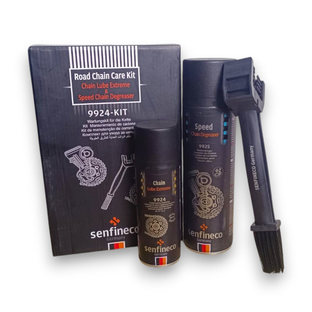 Kit 3 Piezas Mantencion De Cadena Uso Profesional - Limpiador + Lubricante + Escobilla