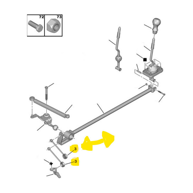 Selectora Caja Cambio 245291 Peugeot 206 1.6 207 Compact 1.4